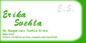 erika svehla business card